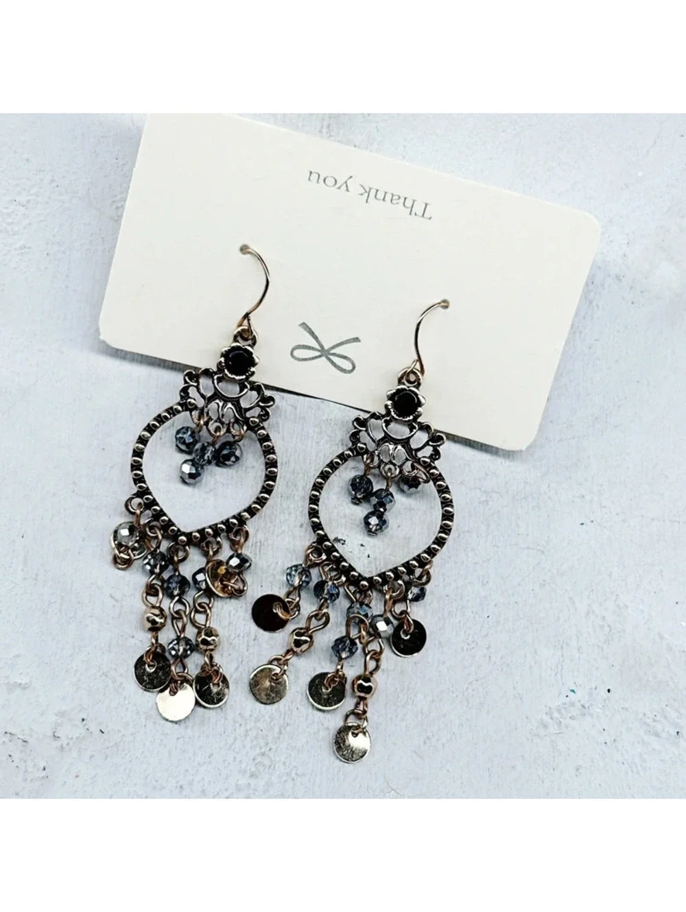 322gc. Goldtone Chandelier Earrings